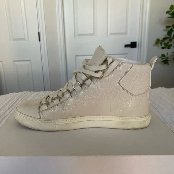 Balenciaga Pelle S Gomm Arena white blanc sneakers size 38